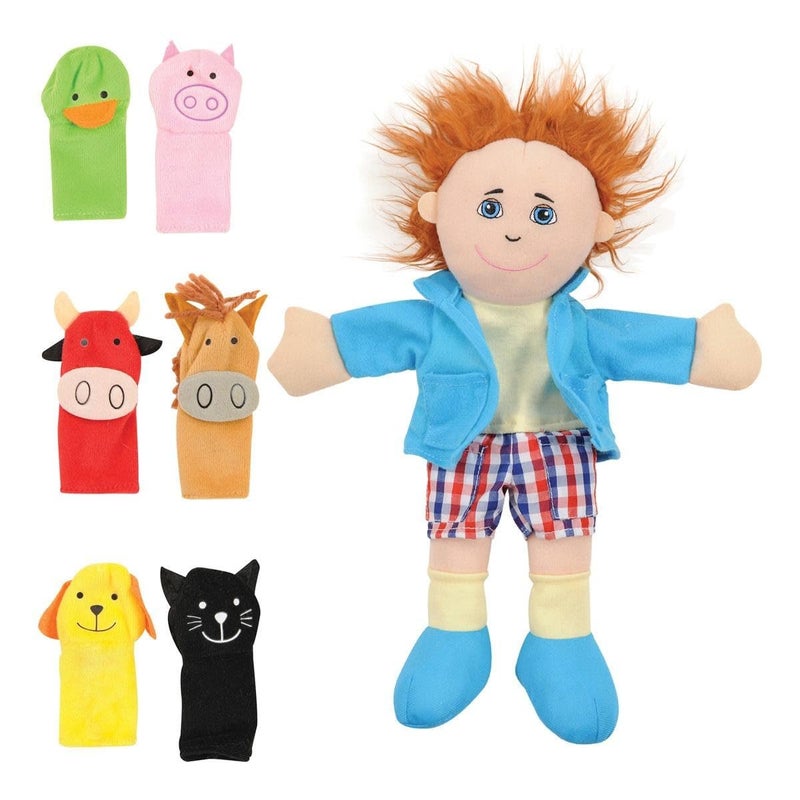 Constructive Playthings مجموعة دمى اللعب الإبداعية للأطفال من عمر 2 سنة وما فوق - مجموعة من 7 قطع - Image 2