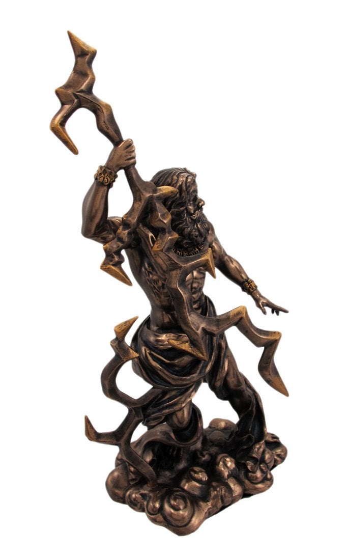 PTC King Zeus Grecian God Throwing Lightning Resin Statue Figurine - Image 2