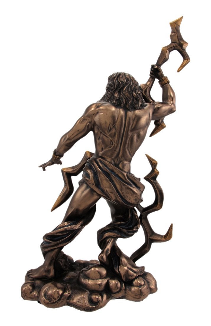 PTC King Zeus Grecian God Throwing Lightning Resin Statue Figurine - Image 5