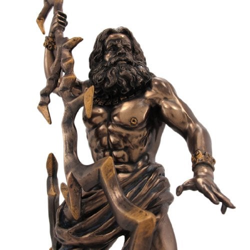 PTC King Zeus Grecian God Throwing Lightning Resin Statue Figurine - Image 4