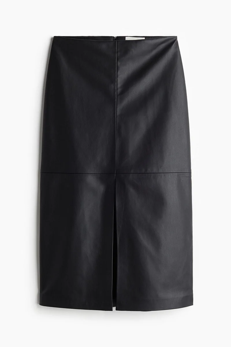 H&M Coated pencil skirt