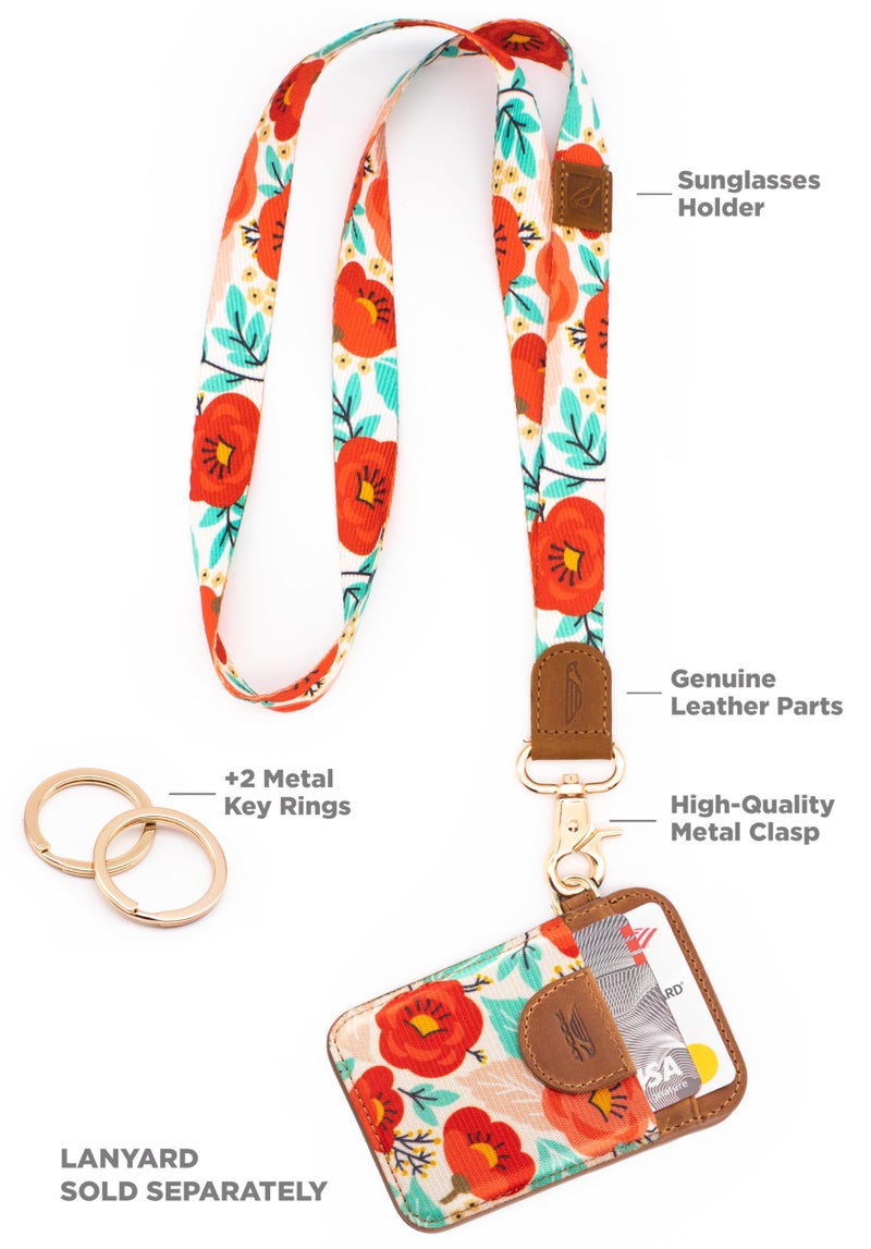POCKT Slim Wallet for Women - Thin Card Wallets - RFID Wallet Credit Card Holder - Minimalist Keychain Wallets | Poppy - Image 4