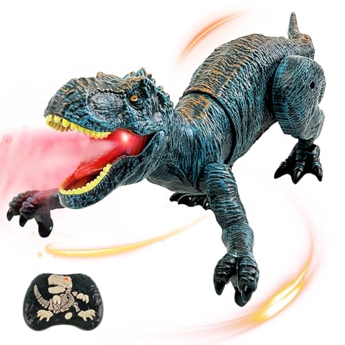 TALGIC Remote Control Dinosaur for Boys 47Robot Dinosaur Toys for Kids 57 rc Dinosaur with Realistic Legs Spray Streamt rex Toys for Kids 3 5 7 Year Old boy Birthday Gift - Image 1