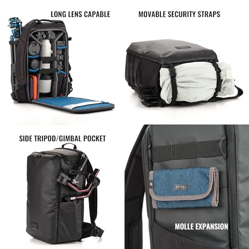 Tenba Solstice v2 24L Backpack for DSLR and Mirrorless cameras and lenses, including supertelephoto zooms – Black (636-442) - Image 5