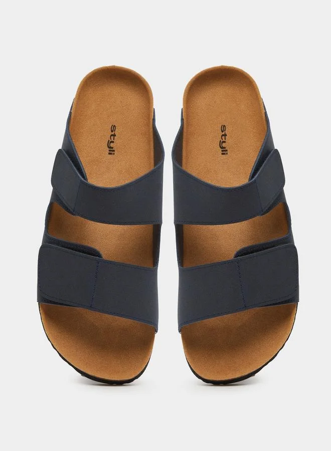 Styli Styli Double Band Slip on Sandals