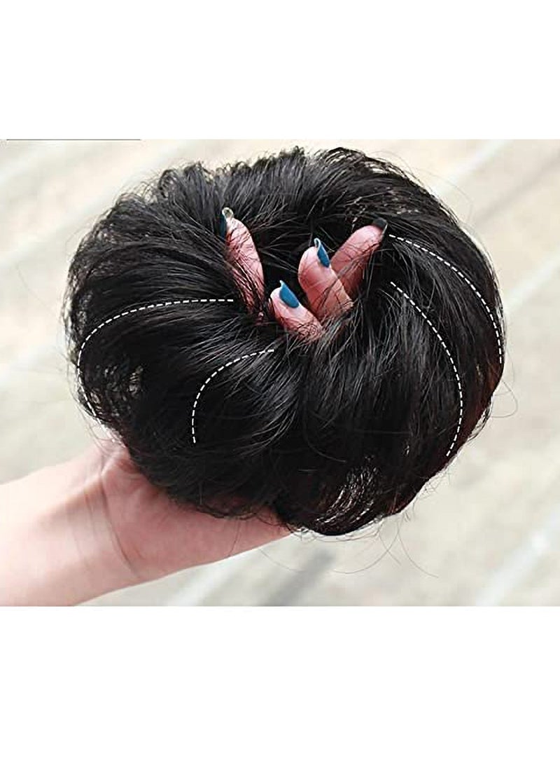 Estelle Messy Hair Bun Scrunchie with Elastic Rubber Band Ponytail Hair Extensions Updo Chignon Donut Ponytail Hairpiece Synthetic Tousled Hair for Women (Color #22T613)  - Image 3