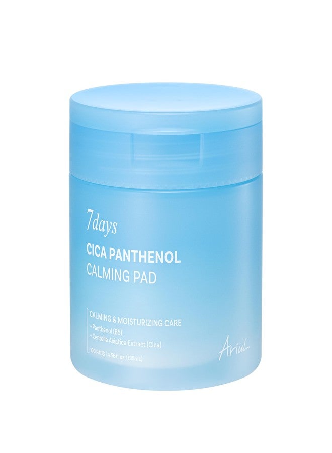 Ariul 7 Days Cica Panthenol Calming Pad 100 Count, 135ml / 4.56 fl. oz. – Instant Soothing for Sensitive Skin, 24H Moisture Retention, Dermatologist Tested, Deep Hydration with Cactus Extract - Image 2