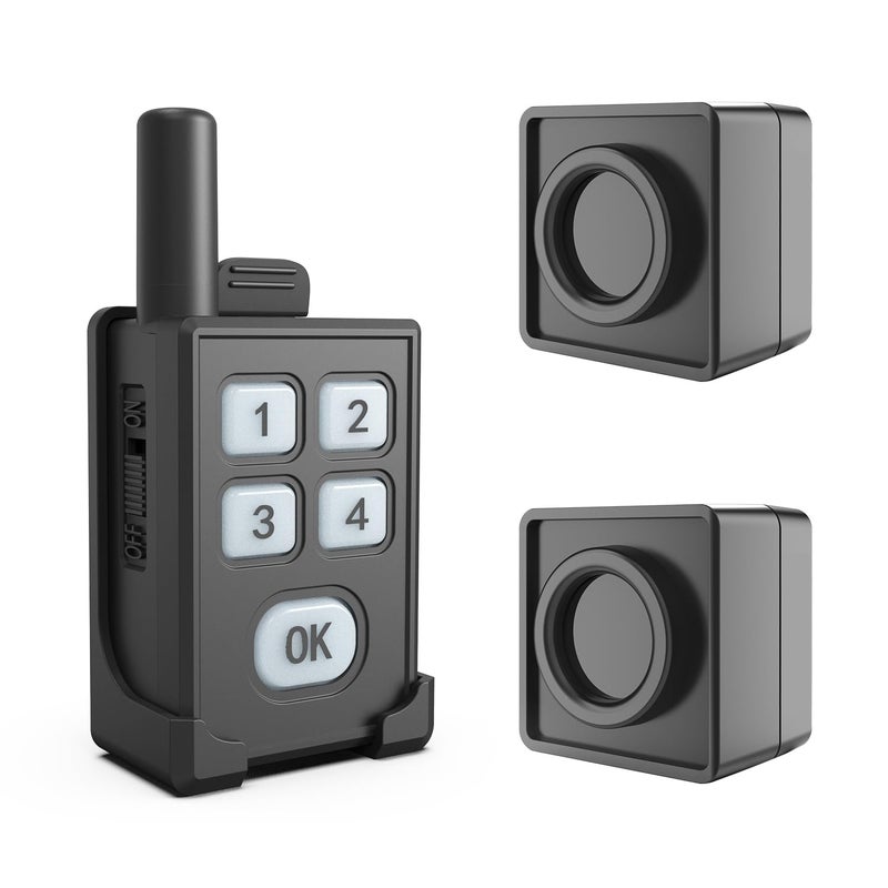 HTZSAFE Portable Outdoor Perimeter Alarm System- 1/4 Mile Waterproof Wireless Motion Sensor&Detector- Personal Security for Wildlife&Stranger Alert(Camping,Hiking,Hunting,Fishing) (1 Receiver+2 Sensors) - Image 1