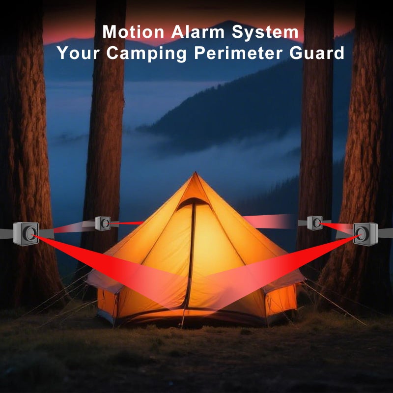 HTZSAFE Portable Outdoor Perimeter Alarm System- 1/4 Mile Waterproof Wireless Motion Sensor&Detector- Personal Security for Wildlife&Stranger Alert(Camping,Hiking,Hunting,Fishing) (1 Receiver+2 Sensors) - Image 4