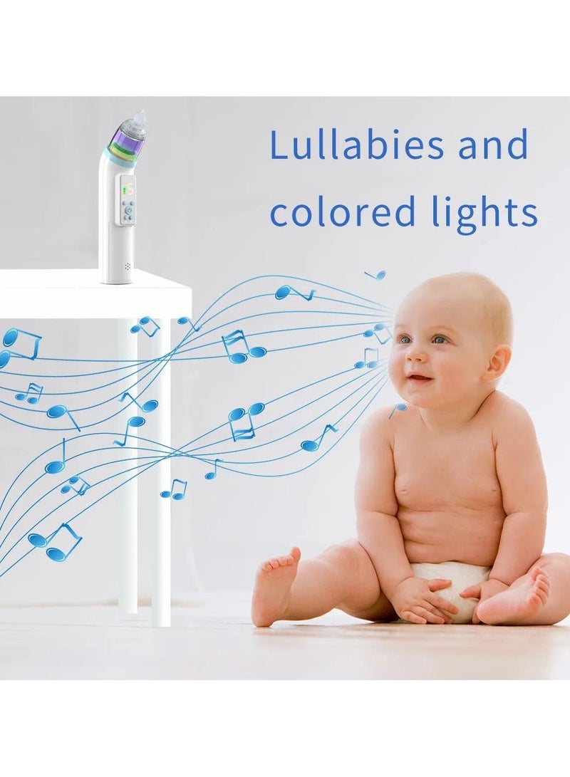 Nasal Aspirator For Baby, Electric Nose Aspirator For Toddler With 3 Food Grade Silicone Tips, Adjustable 3 Levels Suction Rechargeable Nose Aspirator, Music & Light, Automatic Mucus Nose Cleaner - Image 4