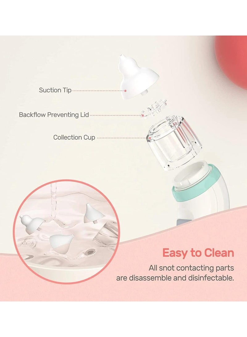Nasal Aspirator For Baby, Electric Nose Aspirator For Toddler With 3 Food Grade Silicone Tips, Adjustable 3 Levels Suction Rechargeable Nose Aspirator, Music & Light, Automatic Mucus Nose Cleaner - Image 2