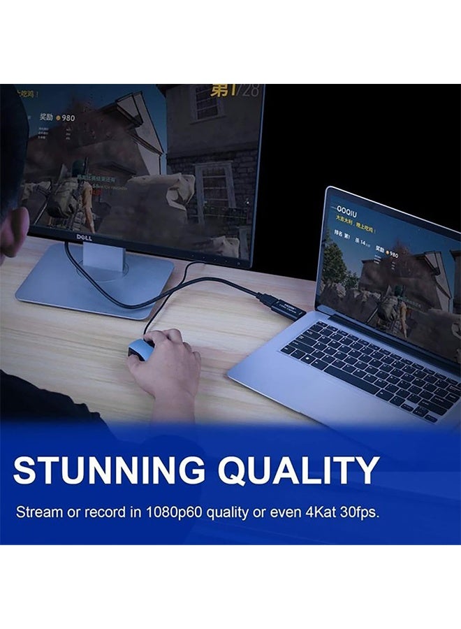 جي أس بطاقة تصوير فيديو HDMI 4K، بطاقة تصوير كاميرا، بطاقة تصوير ألعاب، محول تصوير صوتي، جهاز تصوير تسجيل HDMI إلى USB لبث مباشر، البث الحي، المؤتمرات المرئية، التعليم، الألعاب. - Image 3