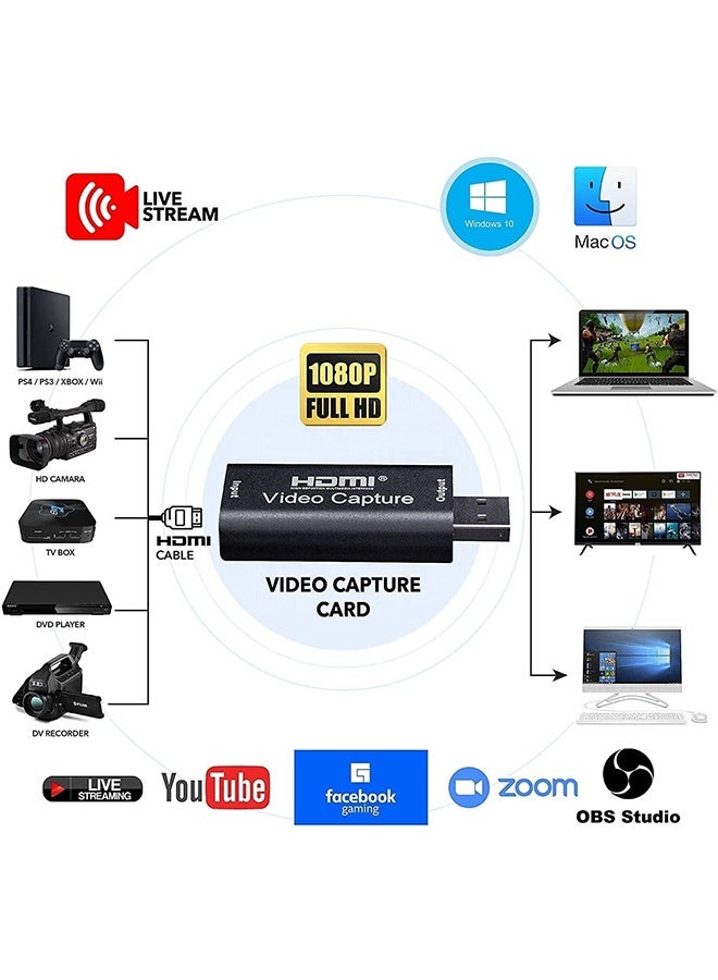 جي أس بطاقة تصوير فيديو HDMI 4K، بطاقة تصوير كاميرا، بطاقة تصوير ألعاب، محول تصوير صوتي، جهاز تصوير تسجيل HDMI إلى USB لبث مباشر، البث الحي، المؤتمرات المرئية، التعليم، الألعاب. - Image 2