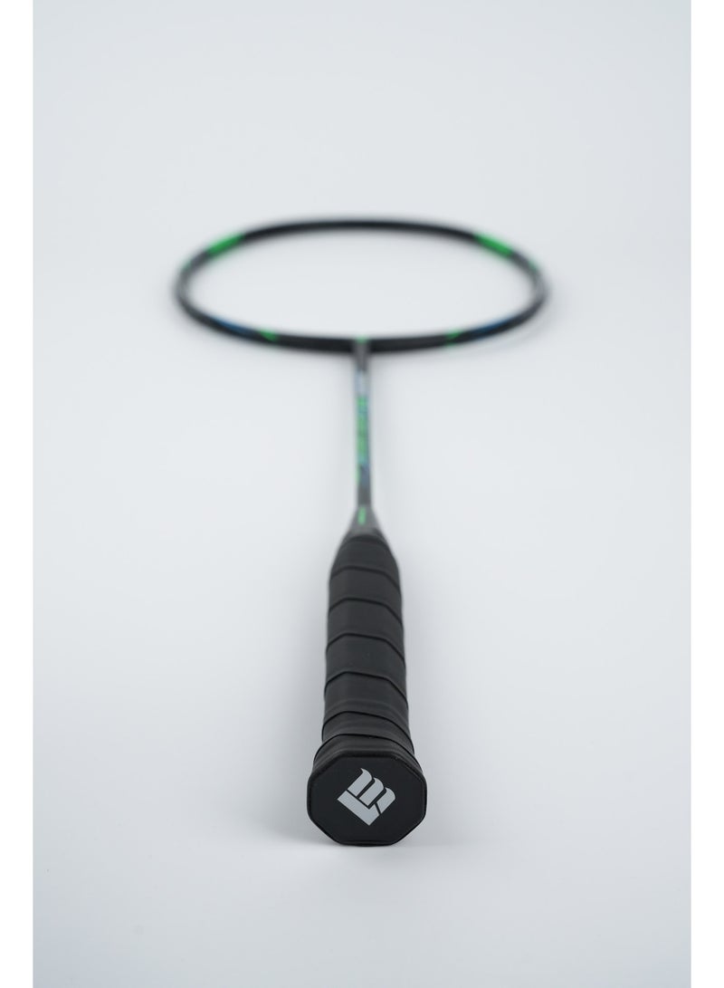 LING-MEI F22 BLACK Strung Badminton Racket – Lightweight & High Performance - Image 4