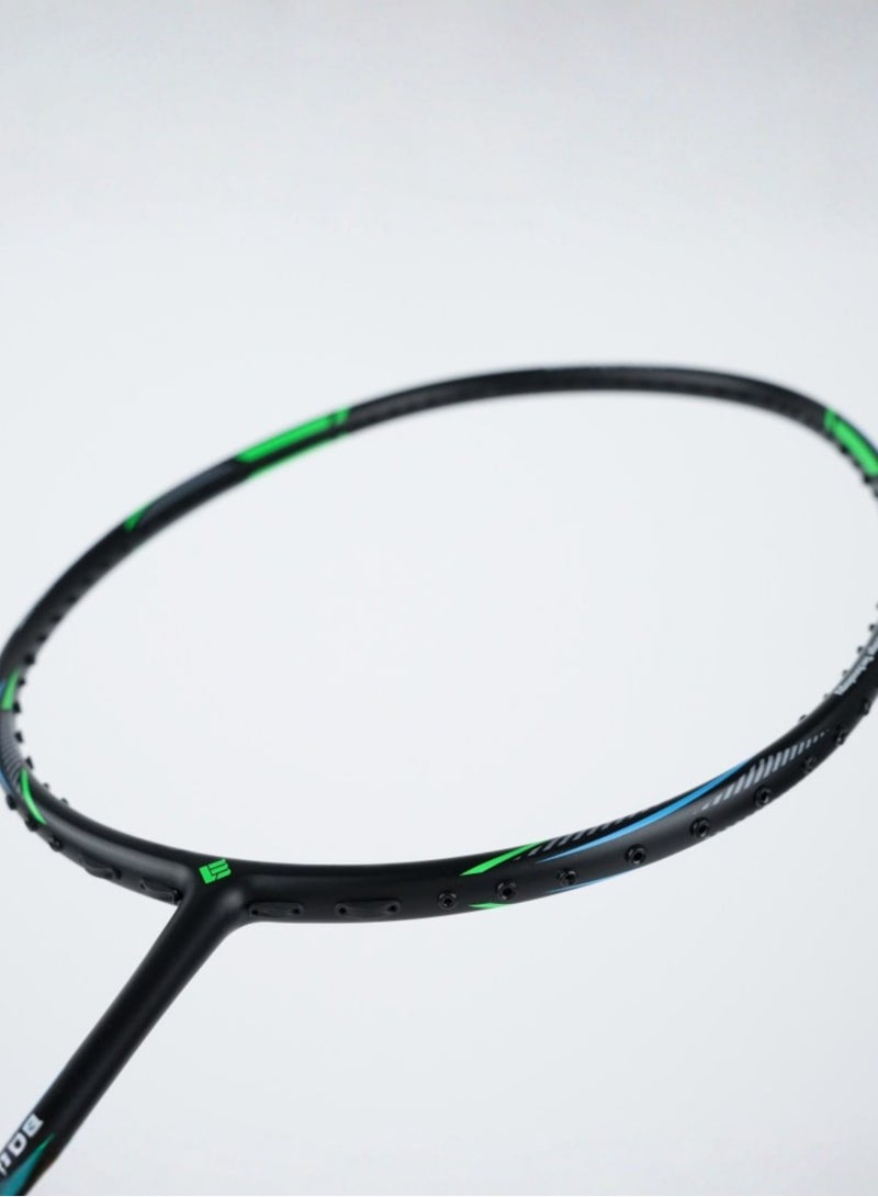 LING-MEI F22 BLACK Strung Badminton Racket – Lightweight & High Performance - Image 2