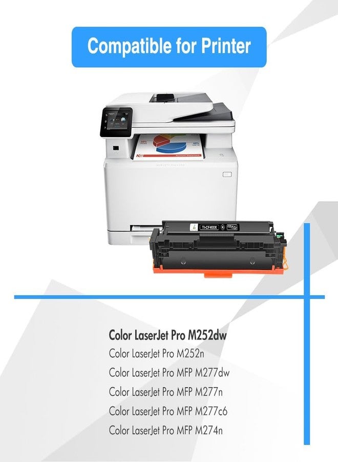 TRUE IMAGE Compatible Toner Cartridge Replacement for HP 201A CF400A 201X CF400X Color Laserjet Pro MFP M277dw M252dw M252n M277c6 M277 M252 Printer Ink (Black, 1-Pack) - Image 2