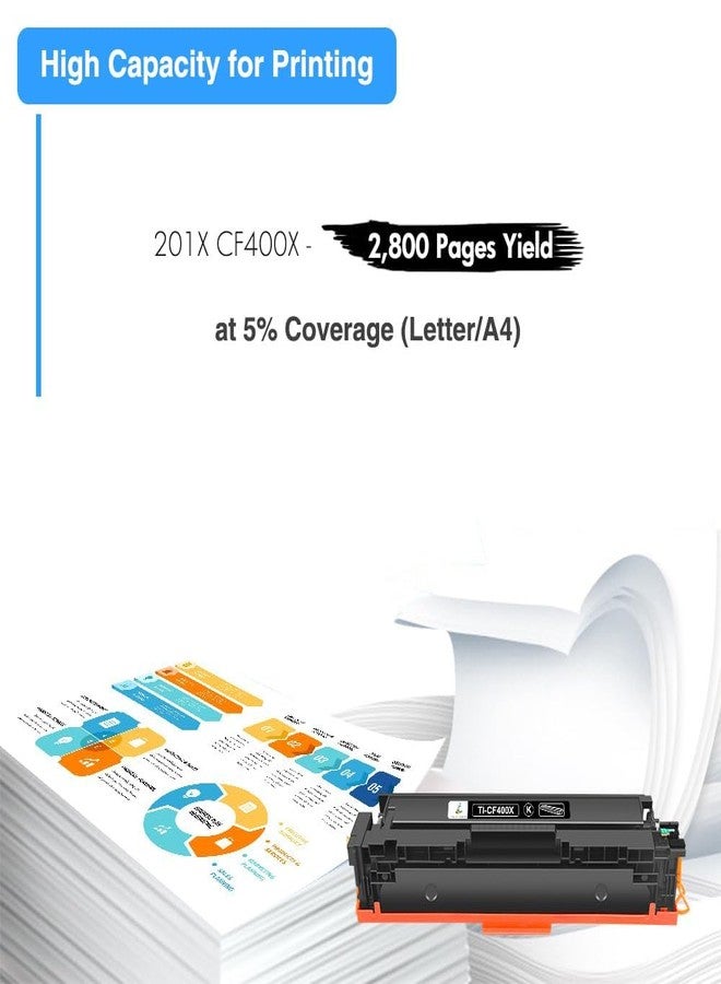 TRUE IMAGE Compatible Toner Cartridge Replacement for HP 201A CF400A 201X CF400X Color Laserjet Pro MFP M277dw M252dw M252n M277c6 M277 M252 Printer Ink (Black, 1-Pack) - Image 3
