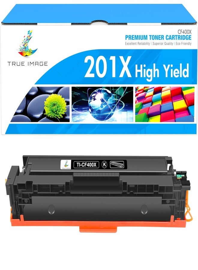 TRUE IMAGE Compatible Toner Cartridge Replacement for HP 201A CF400A 201X CF400X Color Laserjet Pro MFP M277dw M252dw M252n M277c6 M277 M252 Printer Ink (Black, 1-Pack) - Image 1
