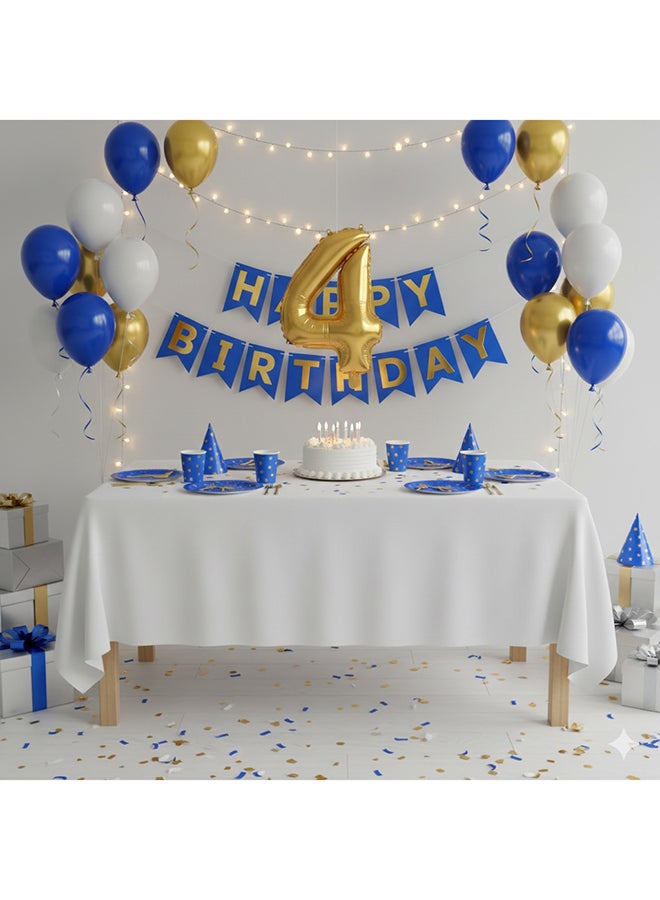 Toyland 40″ Number 4 Foil Balloon, Gold - Image 3