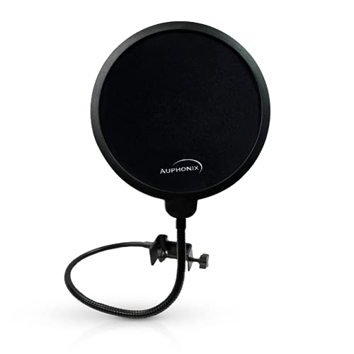 Auphonix Pop Filter Screen for Microphones - Gooseneck Clamps Compatible with Blue Yeti Microphone - Great Gift - Image 1