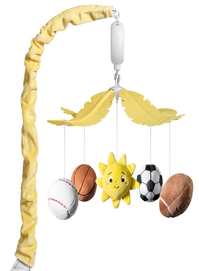 FEISIKE Baby Crib Mobile with 35 Lullabies, 3 Modes Rotation & Music, Soother Toy Adjustable Volume, Sport-Themed Nursery Decor Musical Mobile for Crib or Bassinet - Image 1