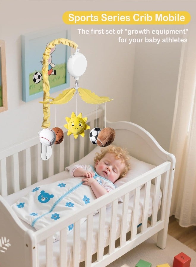 FEISIKE Baby Crib Mobile with 35 Lullabies, 3 Modes Rotation & Music, Soother Toy Adjustable Volume, Sport-Themed Nursery Decor Musical Mobile for Crib or Bassinet - Image 3