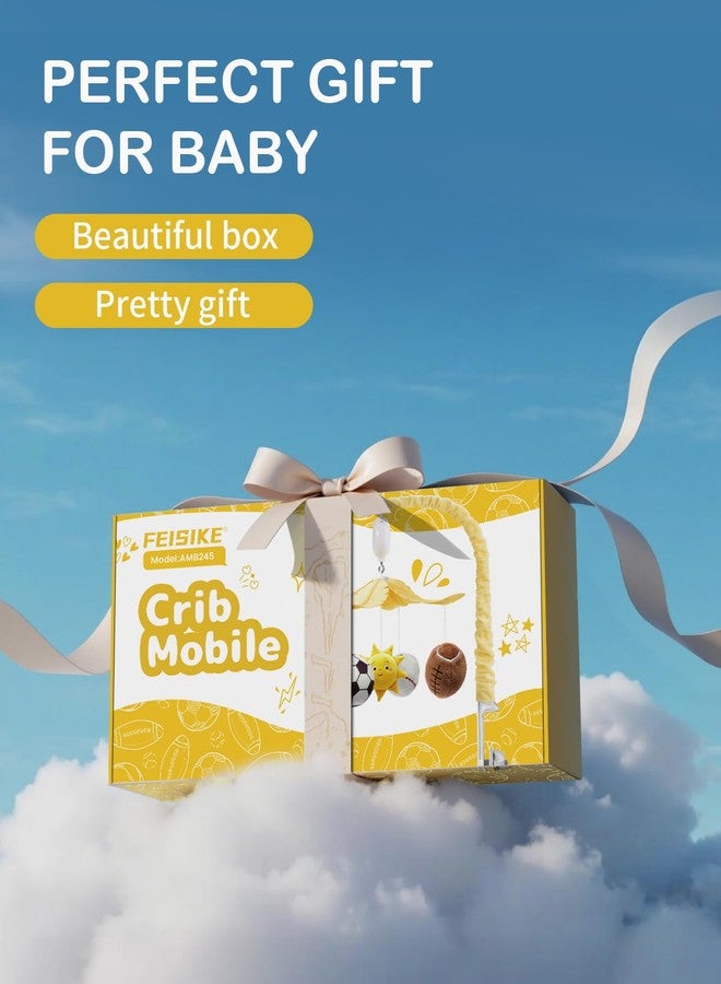 FEISIKE Baby Crib Mobile with 35 Lullabies, 3 Modes Rotation & Music, Soother Toy Adjustable Volume, Sport-Themed Nursery Decor Musical Mobile for Crib or Bassinet - Image 5