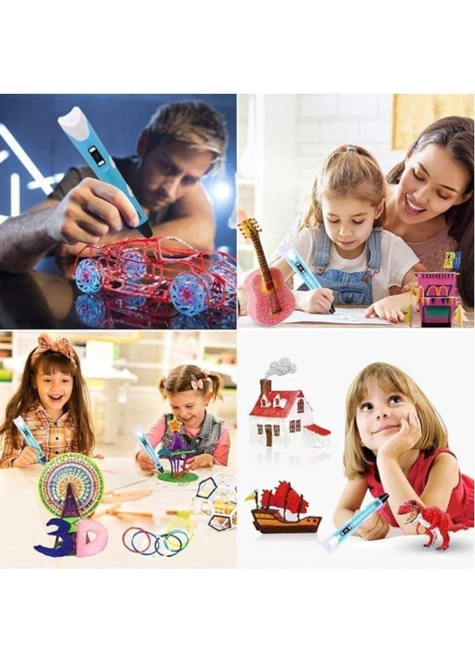 Generic 3D Printing Pen with Display 3D Drawing Printing Pen with PLA ABS Refills 3 Colors 3D Doodler Pen Creative Toy DIY Arts Crafts Gift for Kids and Adults  - Image 2