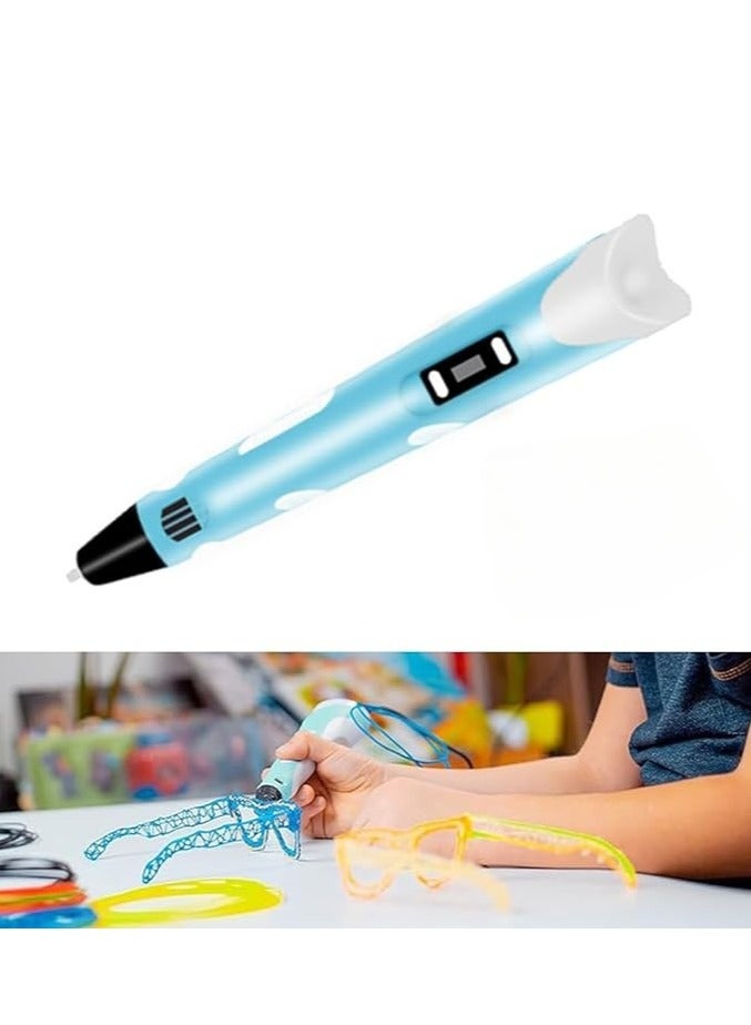 Generic 3D Printing Pen with Display 3D Drawing Printing Pen with PLA ABS Refills 3 Colors 3D Doodler Pen Creative Toy DIY Arts Crafts Gift for Kids and Adults  - Image 1