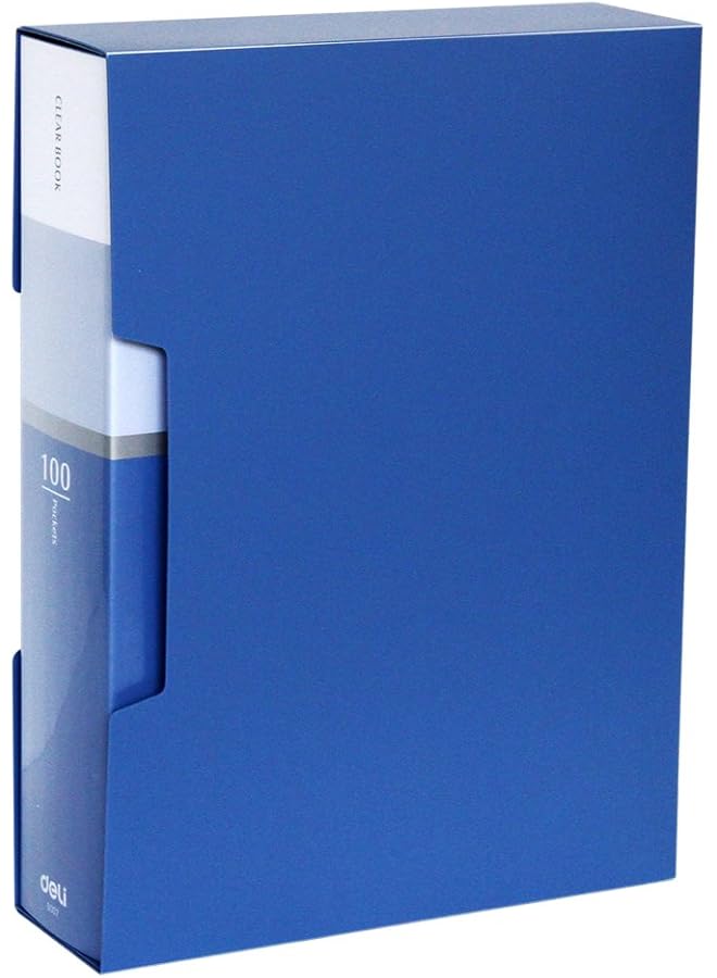Deli E5007 100 Pocket Display Book A4 Size Assorted - Image 1