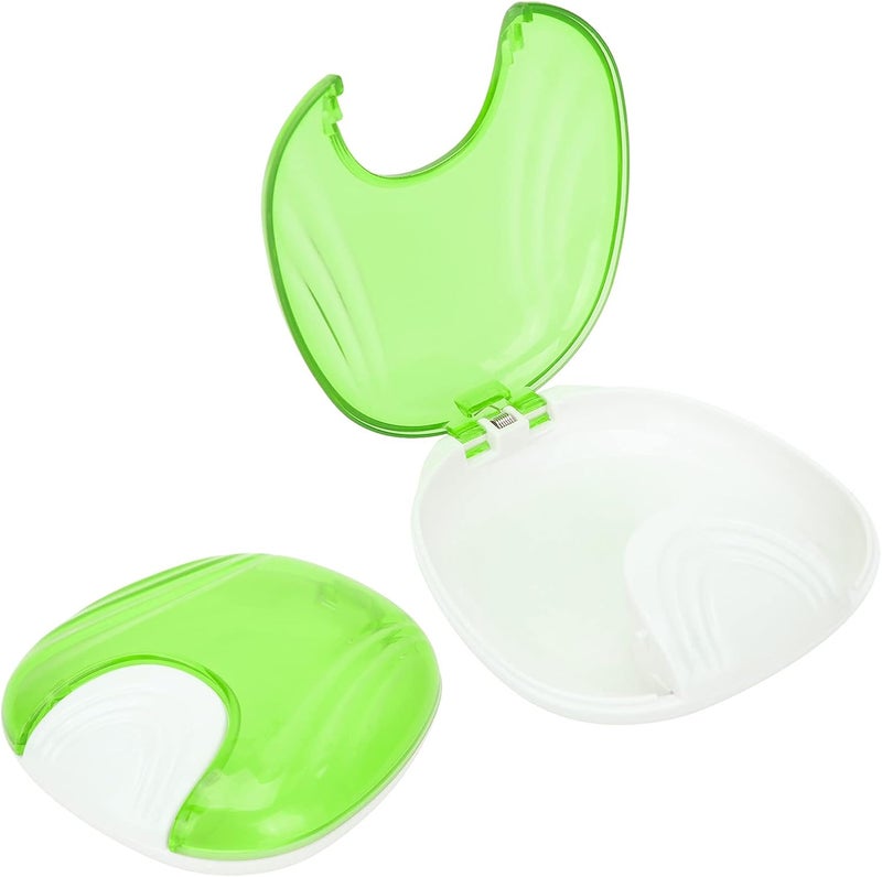 klarako Retainer Case, Durable Orthodontic Retainer Case Tooth Denture Container Portable Denture Storage Box, Dentures Dental Box Denture Cup Dental Care(light green) - Image 5