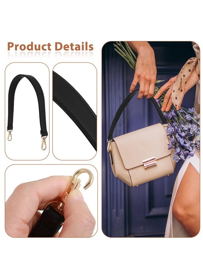 Prasacco Prasacco Shoulder Bag Strap Black Leather Purse Strap Handle 19 Inch Shoulder Bag Straps Replacement with Swivel Clasps  - Image 3