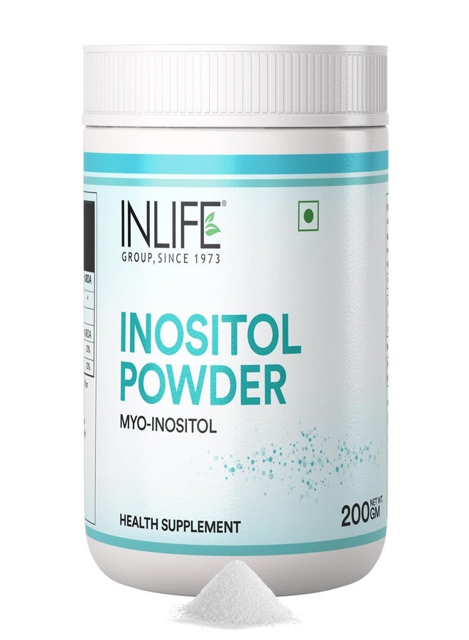 INLIFE Myo Inositol Powder Supplement for Women | Hormonal Balance & Metabolic Support - (Unflavoured) (100 Servings, 200g) - Image 1