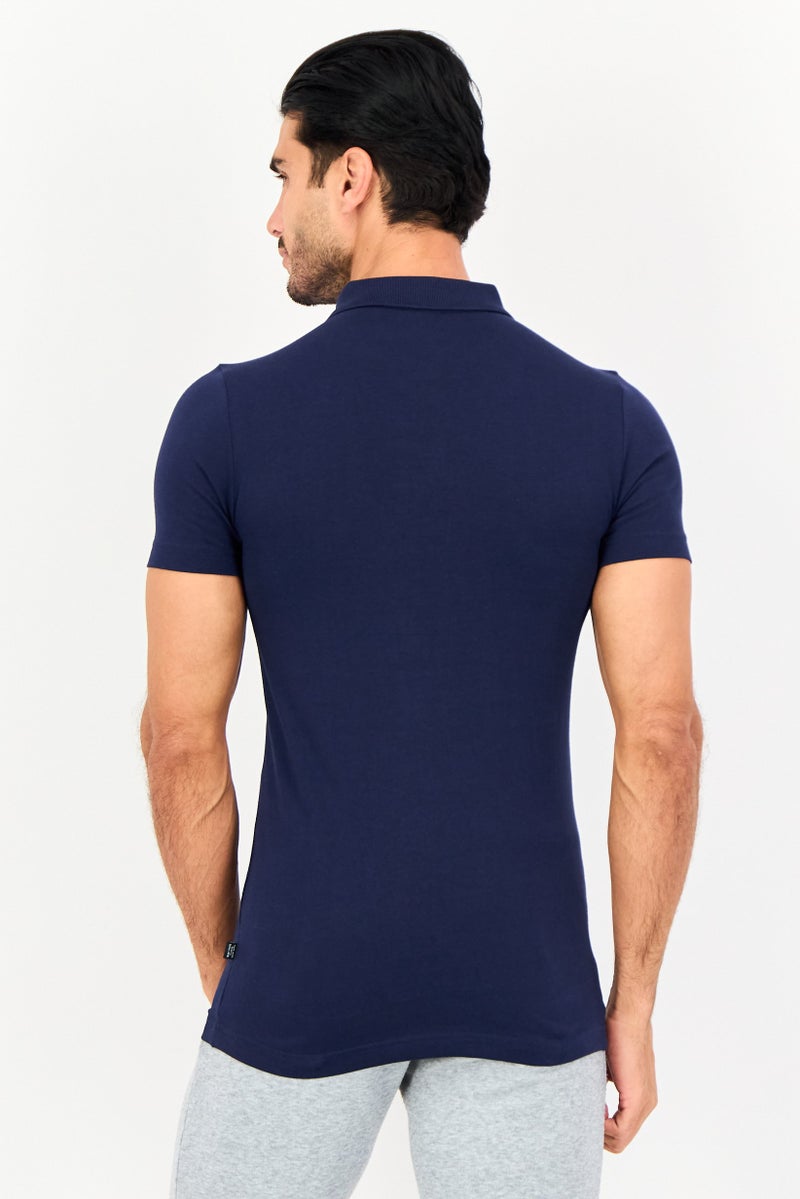 PUMA Men Sportswear Fit Short Sleeve Outdoor Polo Shirt, Navy - Image 4