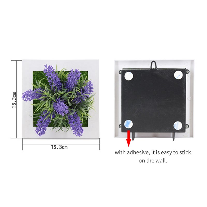 Artificial Simulation Plants 3D Wall Hanging / Desktop Flowers Faux Plants Photo Frame for Home Office Desk Wall Decor Gift - Image 3