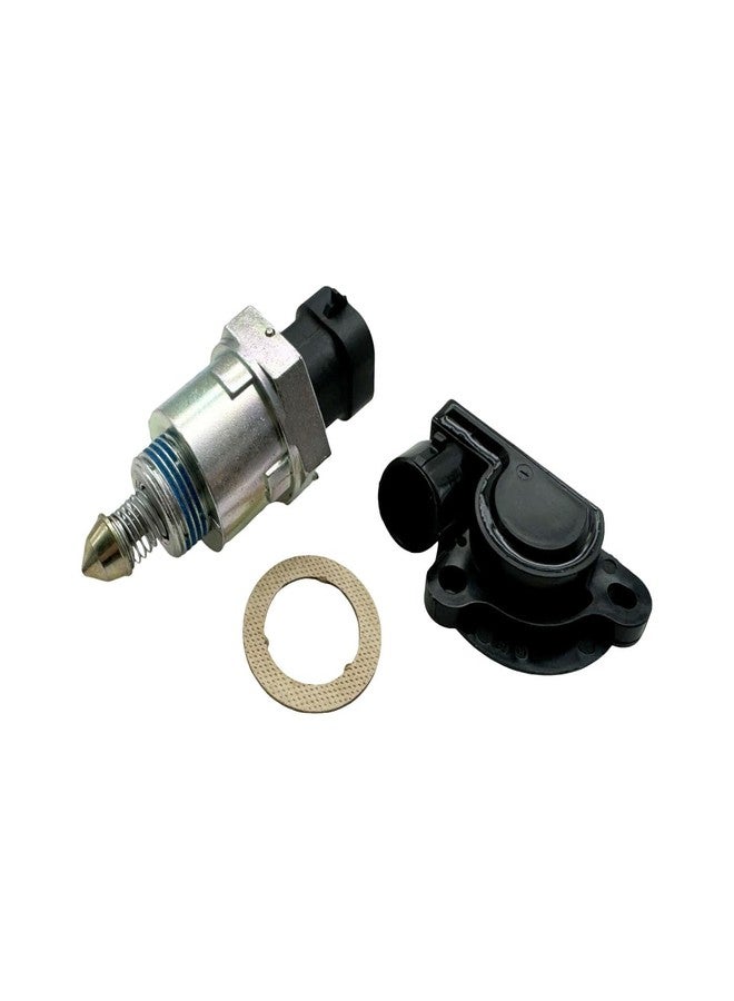 YCUPONE Throttle Position Sensor TPS and Fuel Injection Idle Air Control Valve Kit 25527077 Compatible with Astro Blazer S10 Blazer 1991-1994 - Image 1