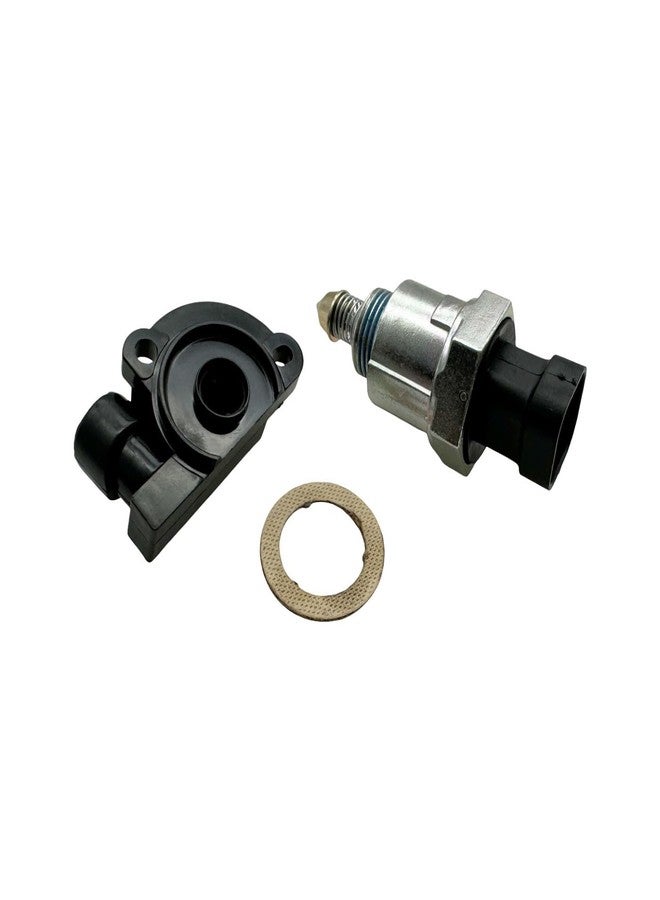 YCUPONE Throttle Position Sensor TPS and Fuel Injection Idle Air Control Valve Kit 25527077 Compatible with Astro Blazer S10 Blazer 1991-1994 - Image 2
