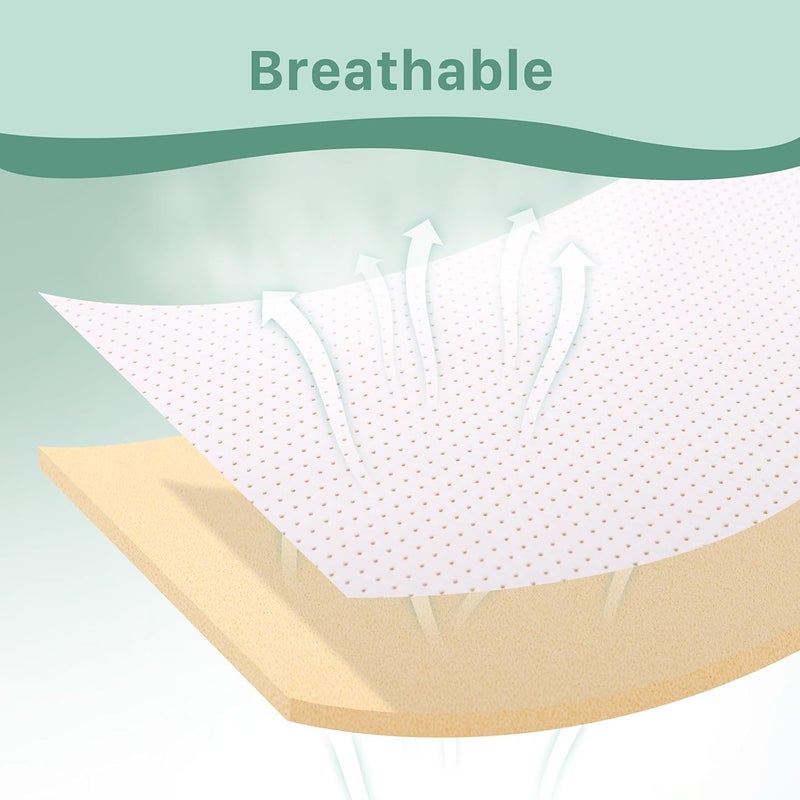 Gwydre مرتبة غودري القابلة للغسل في الغسالة للعب والراحة 100 مرتبة ناعمة قابلة للغسل من رغوة الذاكرة مع غطاء غير قابل للانزلاق قابل للإزالة 12 بوصة 38 26 - Image 3