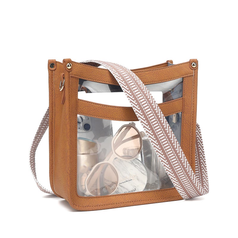 LOXOMU Clear Bag for Stadium Events See Through Stadium Bag with Guitar Strap Clear Crossbody Purse for Women for Concerts - Image 2