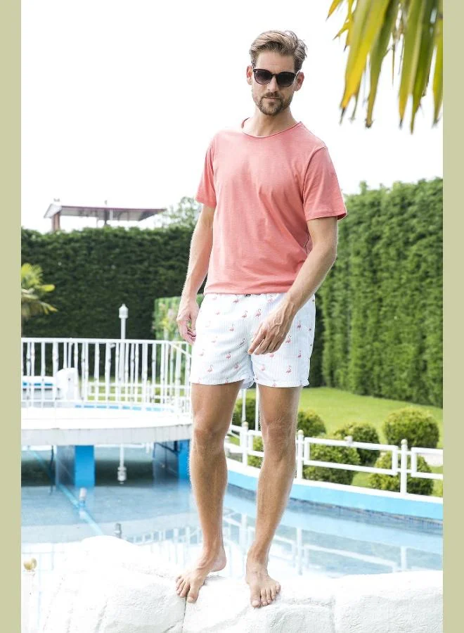 Buratti Buratti Patterned Swim Shorts Waist Tie Pocket Swimsuit Short Men's SWIMSUIT SHORT 380M388