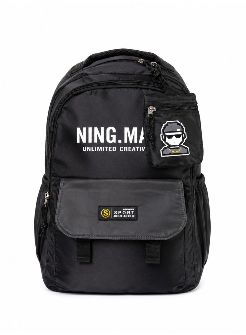 New multi-compartment backpack for laptops, school, and travel for men , water-resistant for everyday use. - Image 1