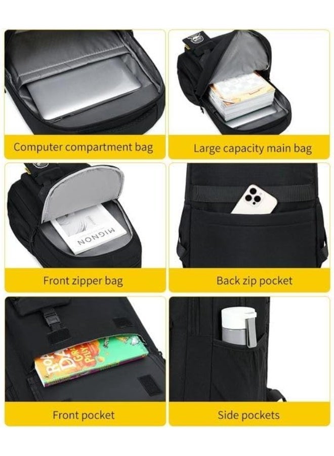 New multi-compartment backpack for laptops, school, and travel for men , water-resistant for everyday use. - Image 4