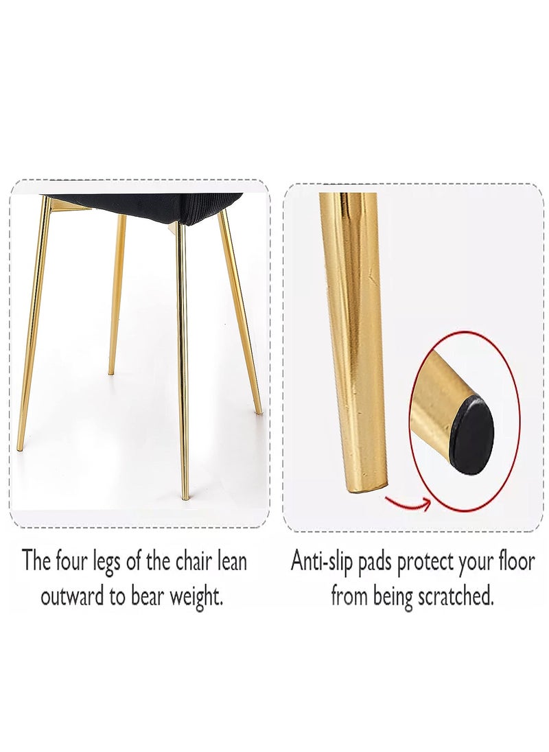 Generic - Stylish Velvet Dining Chairs with Gold Legs Comfortable and Durable - Image 1