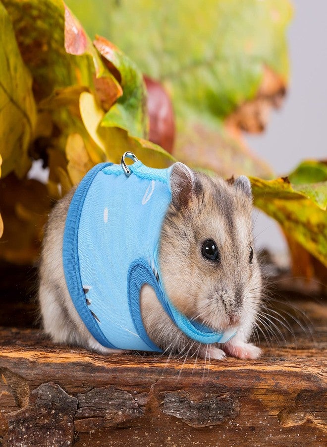 Weewooday 3 Pieces Guinea Pig Harness with Leash Small Pet Harness Fruit Plaid Pattern Adjustable Padded Walking Vest for Pet Hamster Squirrel Animals(Pineapple, Blue, Green Plaid,Medium) - Image 3