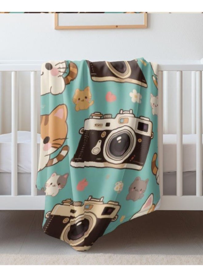 general Flannel thin blanket (warm and comfortable, suitable for sleep, gaming, dust removal and sandproof) 150cm*200cm - 1027 - Image 4