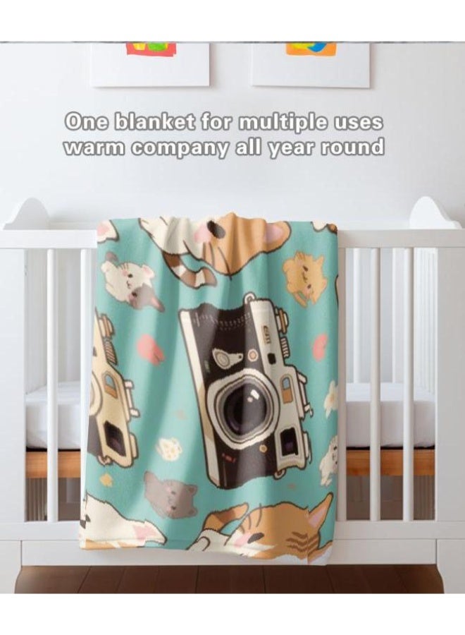 general Flannel thin blanket (warm and comfortable, suitable for sleep, gaming, dust removal and sandproof) 150cm*200cm - 1027 - Image 5