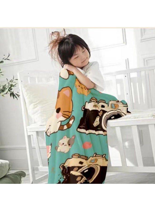 general Flannel thin blanket (warm and comfortable, suitable for sleep, gaming, dust removal and sandproof) 150cm*200cm - 1027 - Image 3