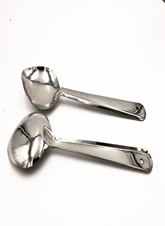SHLINCO SHLINCO New Trend Combo Pack of 2 Stainless Steel| Serving Big Spoon|Serving Spatula| 29 cm| Stainless Steel Serving Spoon Set (Pack of 2) - Image 2