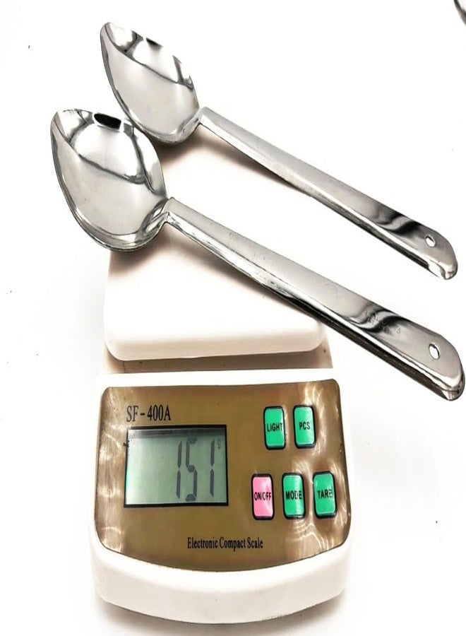 SHLINCO SHLINCO New Trend Combo Pack of 2 Stainless Steel| Serving Big Spoon|Serving Spatula| 29 cm| Stainless Steel Serving Spoon Set (Pack of 2) - Image 3