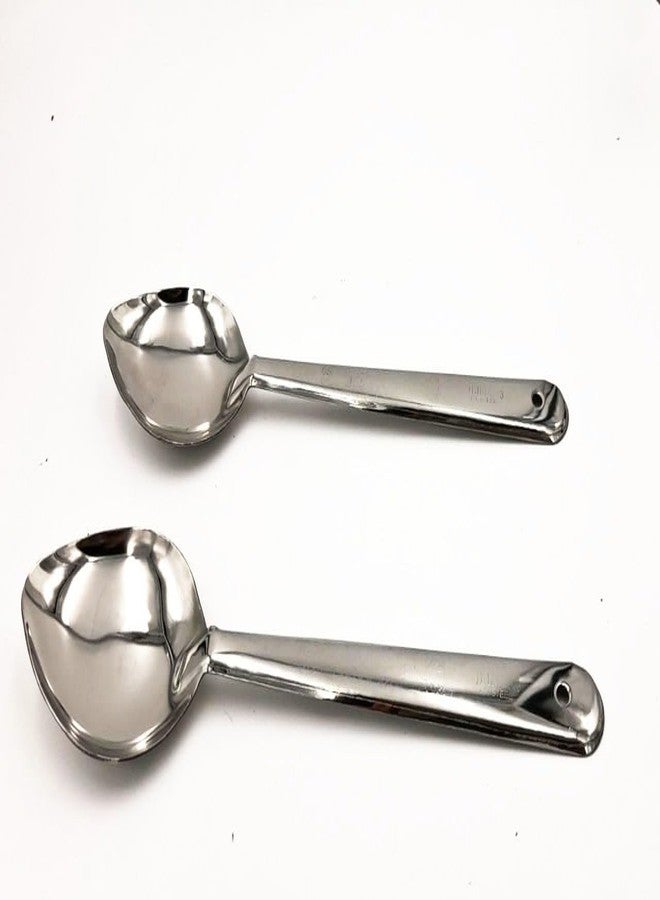 SHLINCO SHLINCO New Trend Combo Pack of 2 Stainless Steel| Serving Big Spoon|Serving Spatula| 29 cm| Stainless Steel Serving Spoon Set (Pack of 2) - Image 1